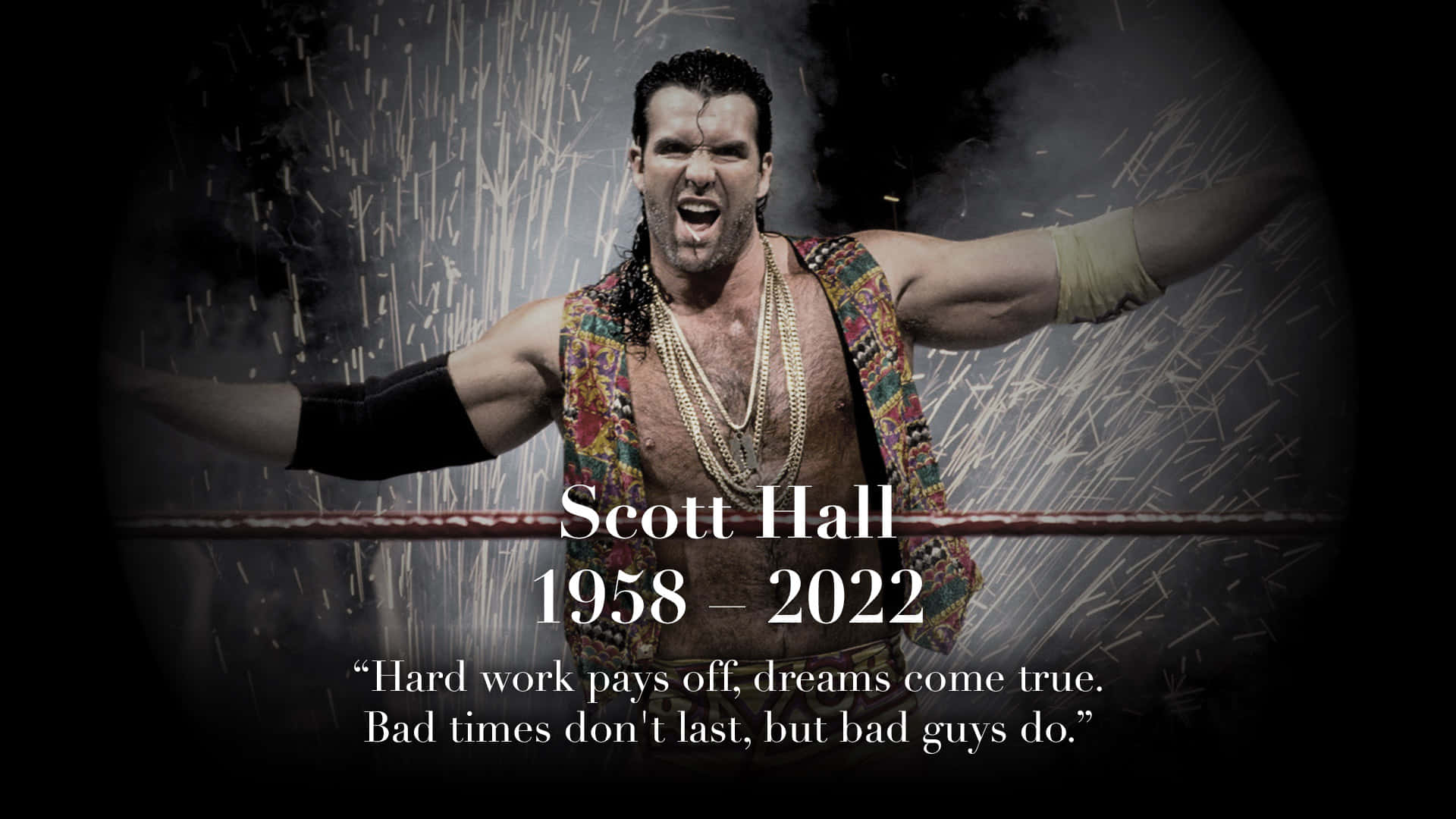 Renowned American Wrestler Scott Hall Quotes Wallpapers