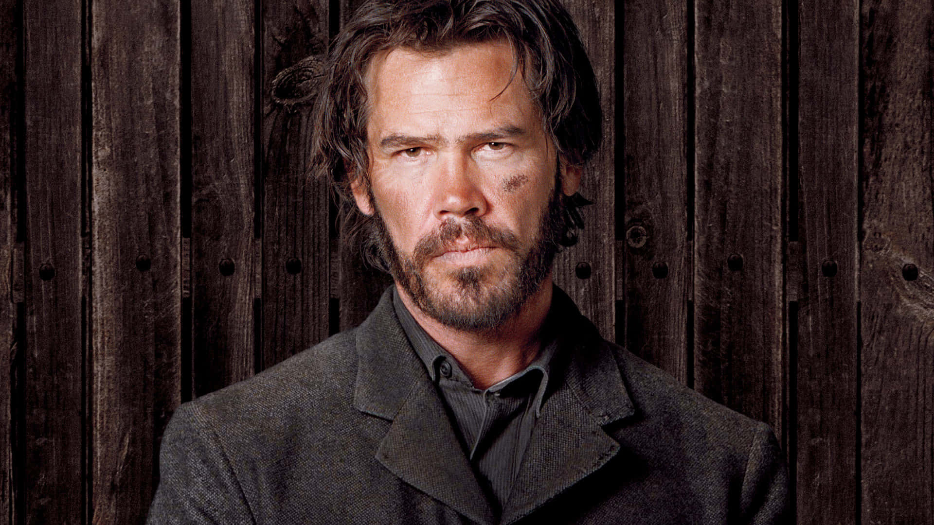 Renowned Hollywood Actor, Josh Brolin Looking Intense. Background