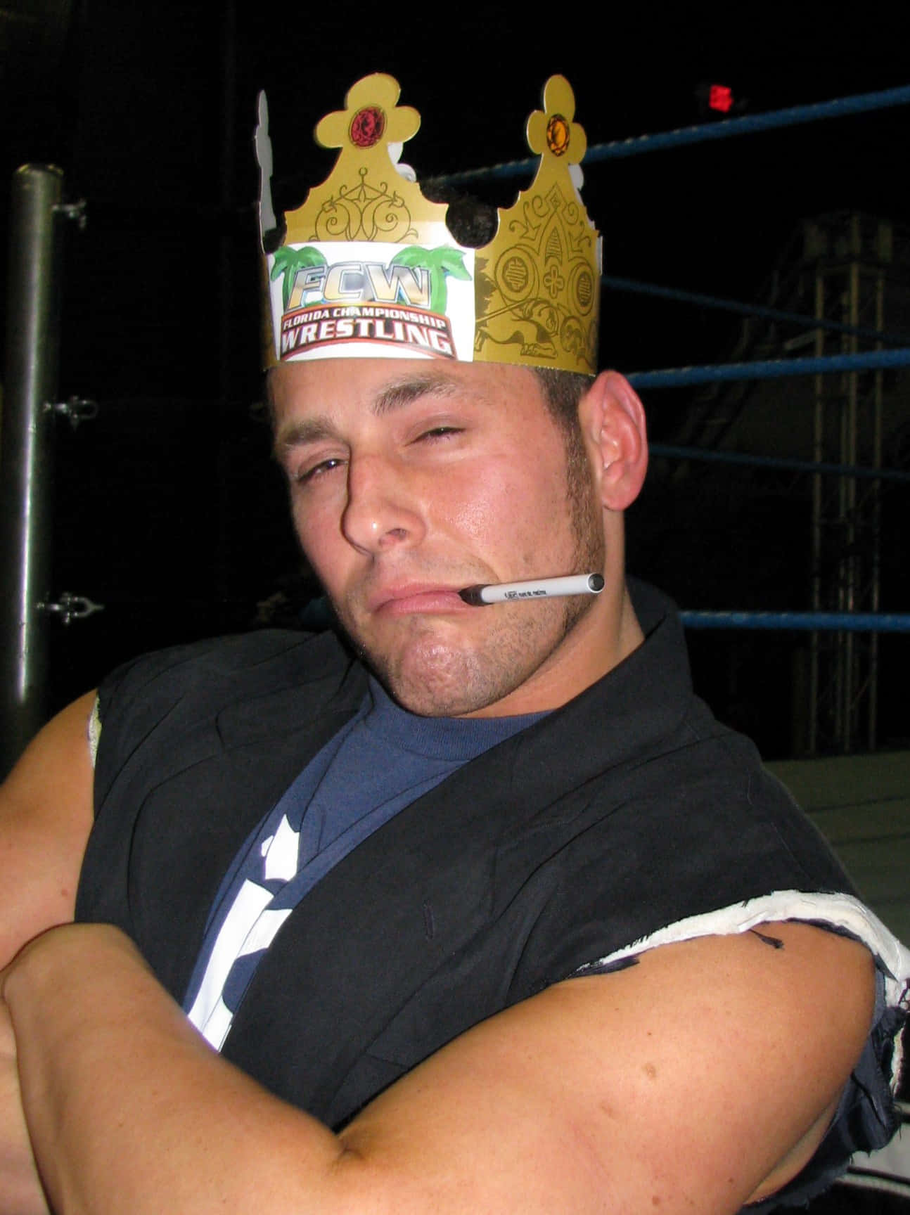 Renowned Wrestler Colt Cabana In Action Background
