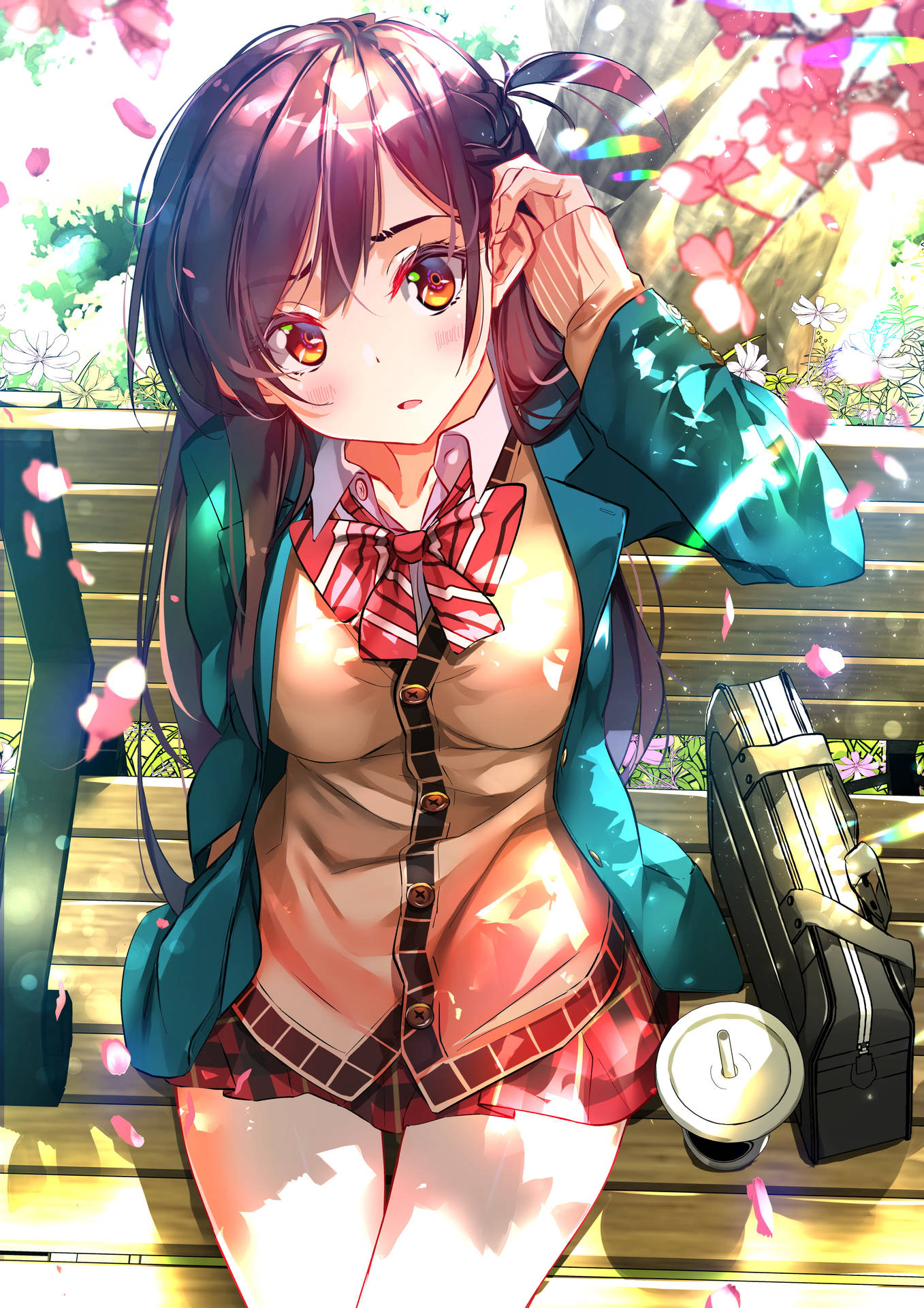 Rent A Girlfriend Chizuru On Uniform Background