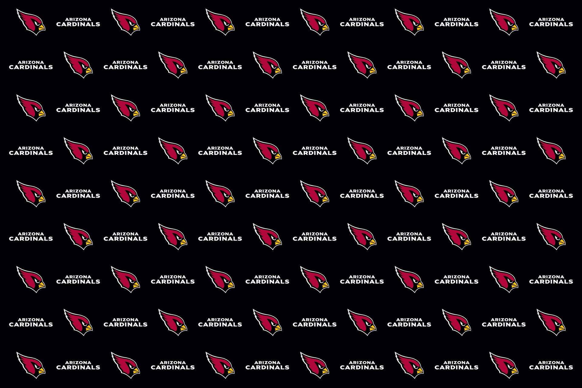 Repeating Arizona Cardinals Bird Logo Background