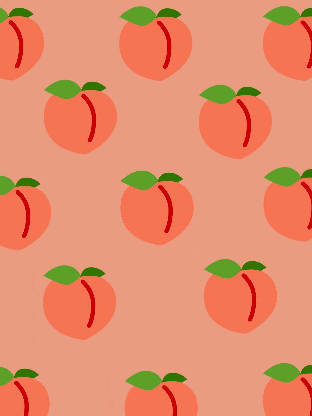 Repeating Peach Pattern Background