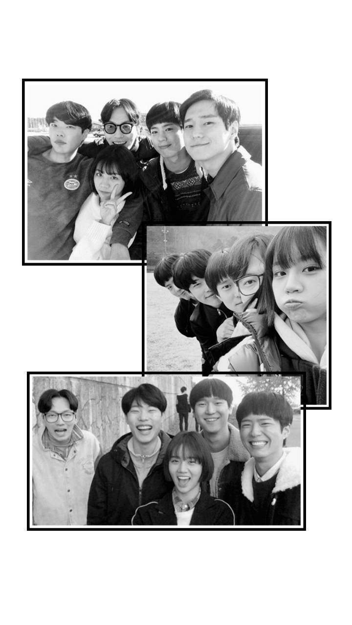 Reply 1988 Black And White Collage Background