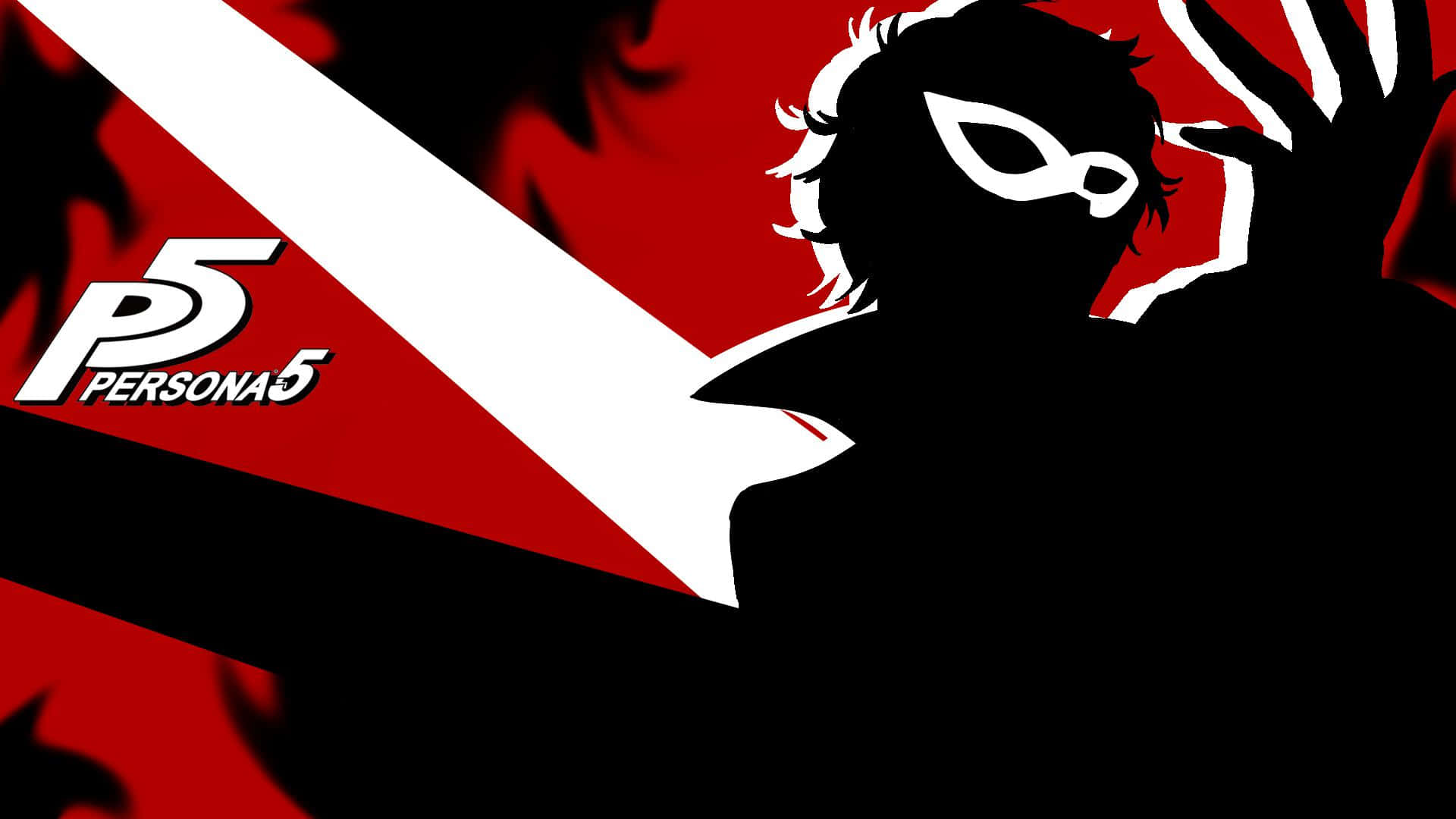 Represent The Power Of Rebellion With The Persona 5 Logo Background