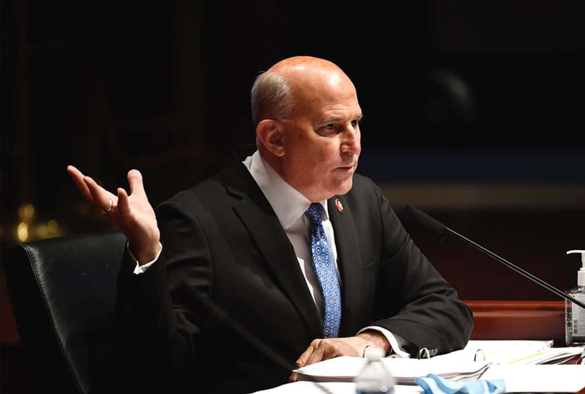 Representative Louie Gohmert Speaking At A House Hearing Background