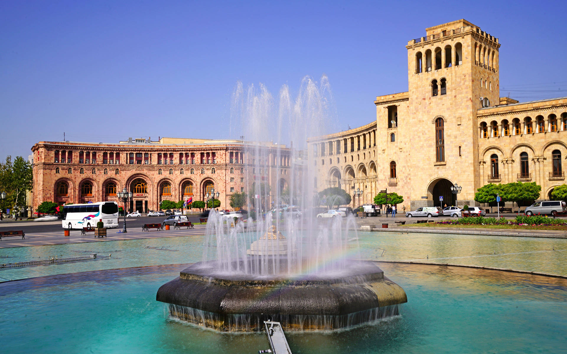 Republic Square Armenia Background