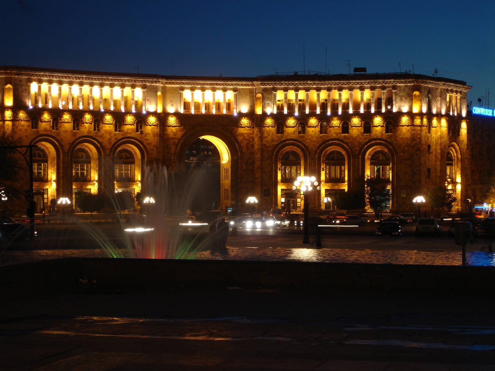 Republic Square In Yerevan Background