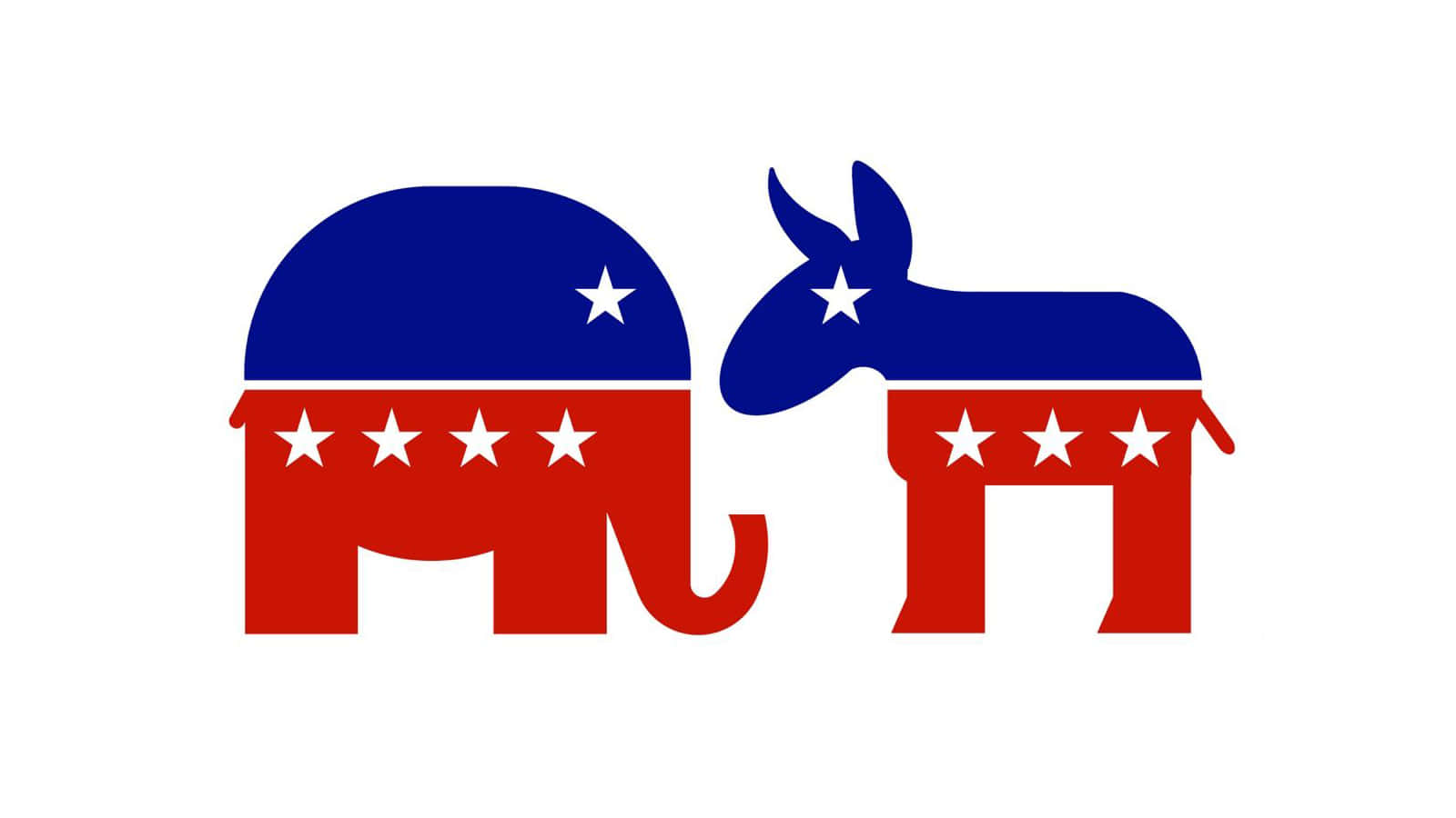 Republican Elephant And Democratic Donkey