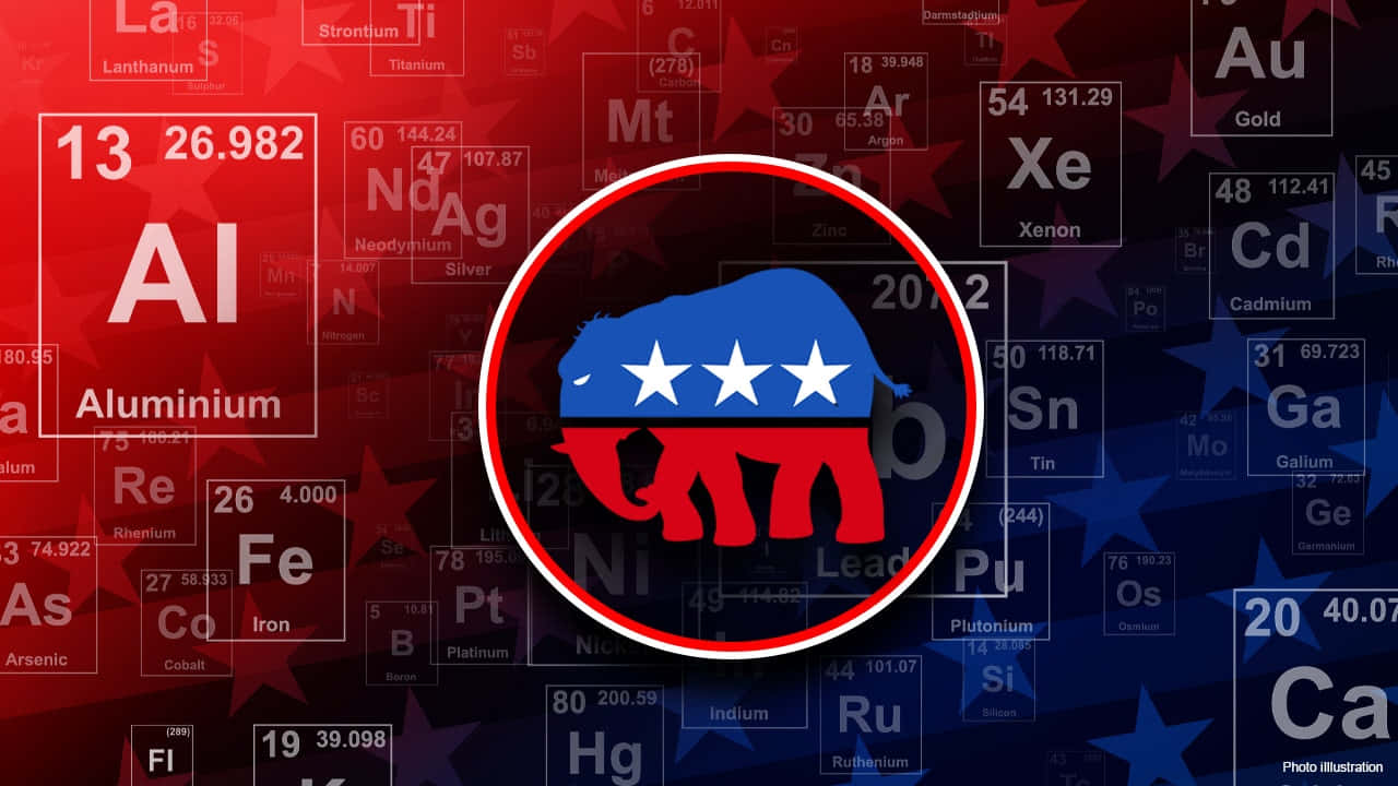 Republican Elephant And Periodic Table