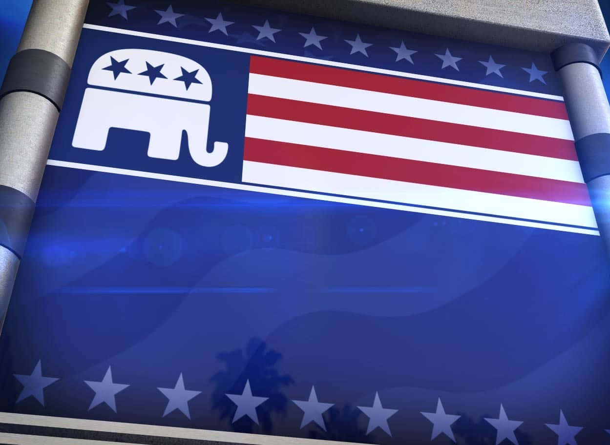 Republican Elephant Flag Banner Background