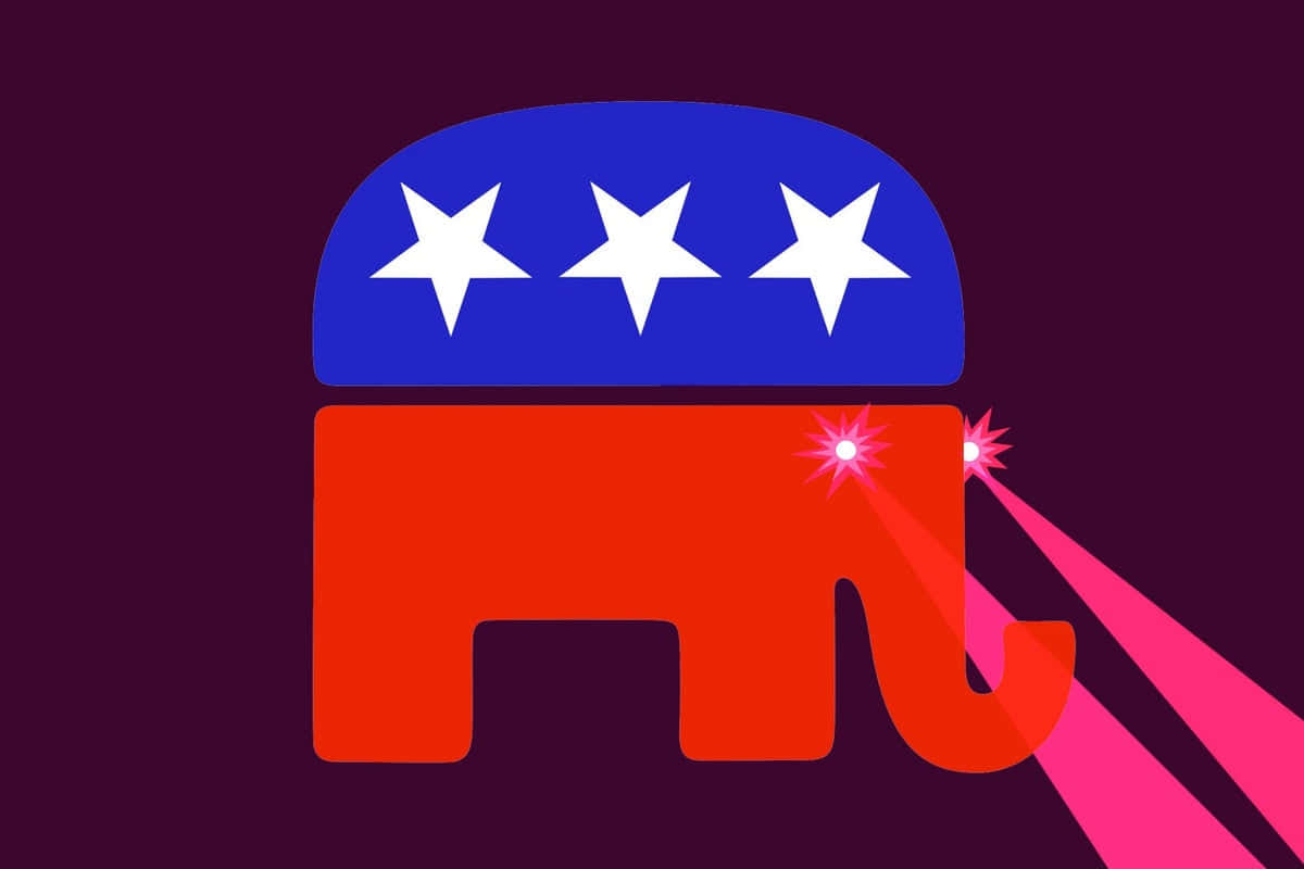 Republican Elephant With Laser Eyes