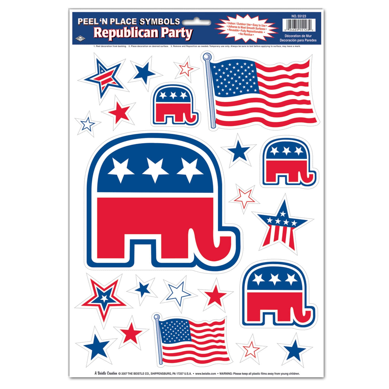Republican Party Symbols Stickers
