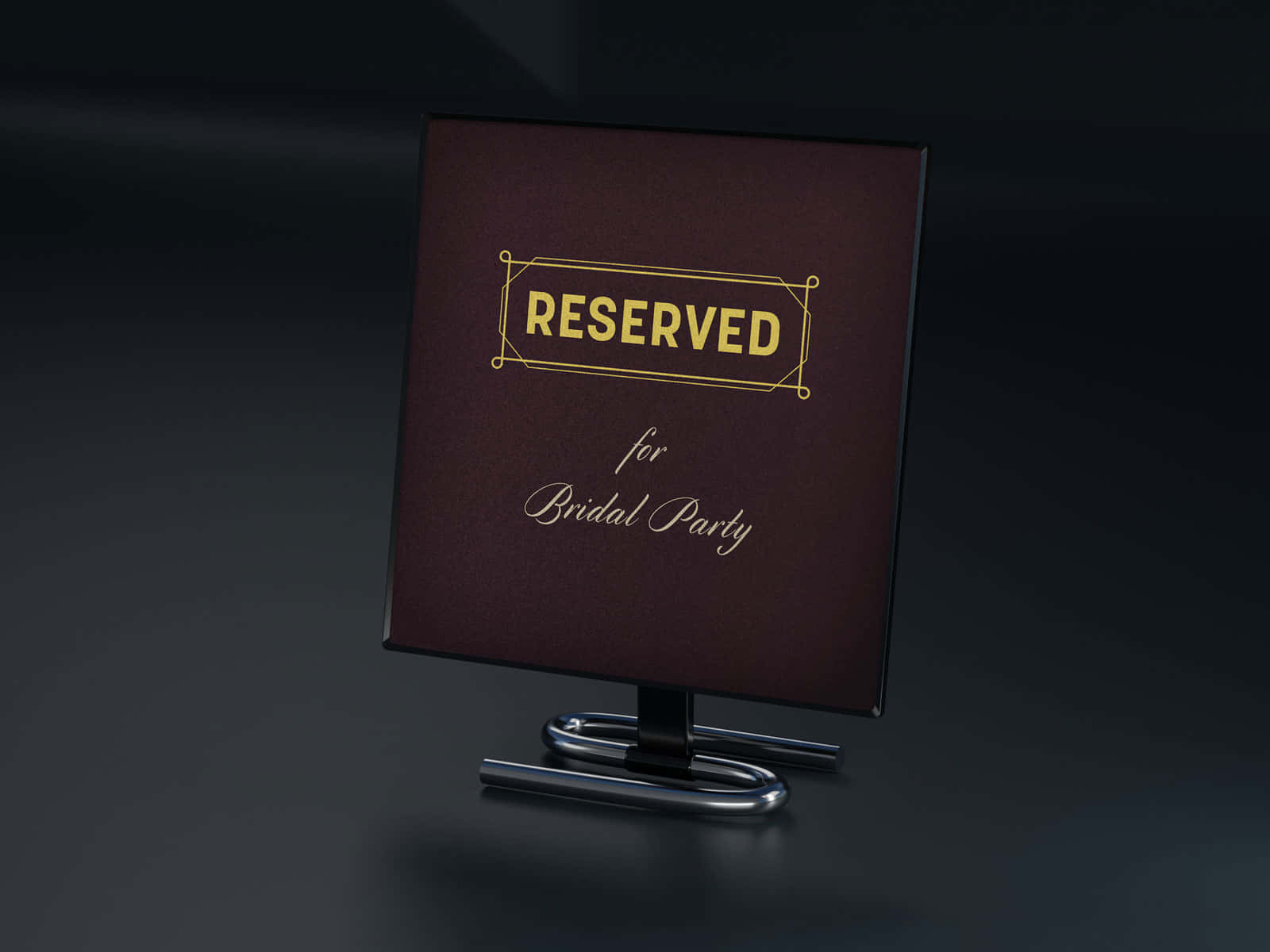 Reserved Seating For A Bridal Party Background