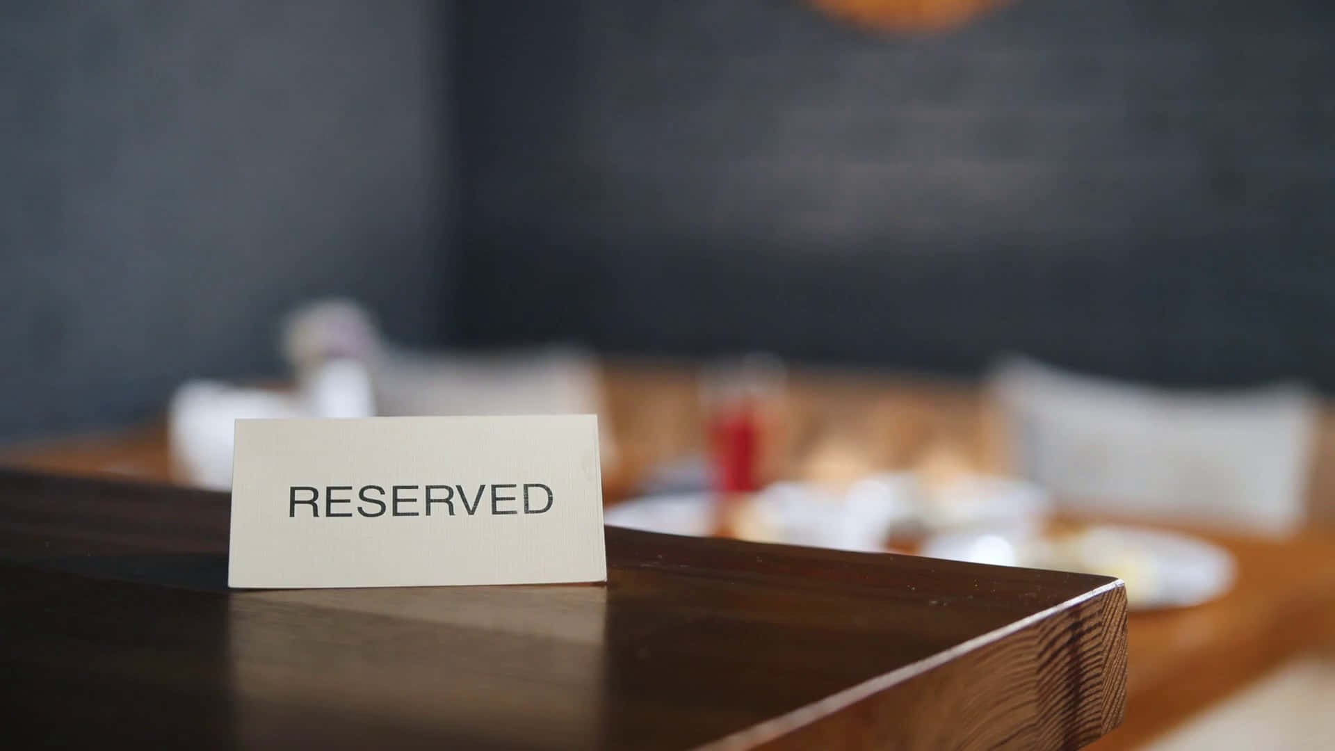 Reserved Sign For Dining Background