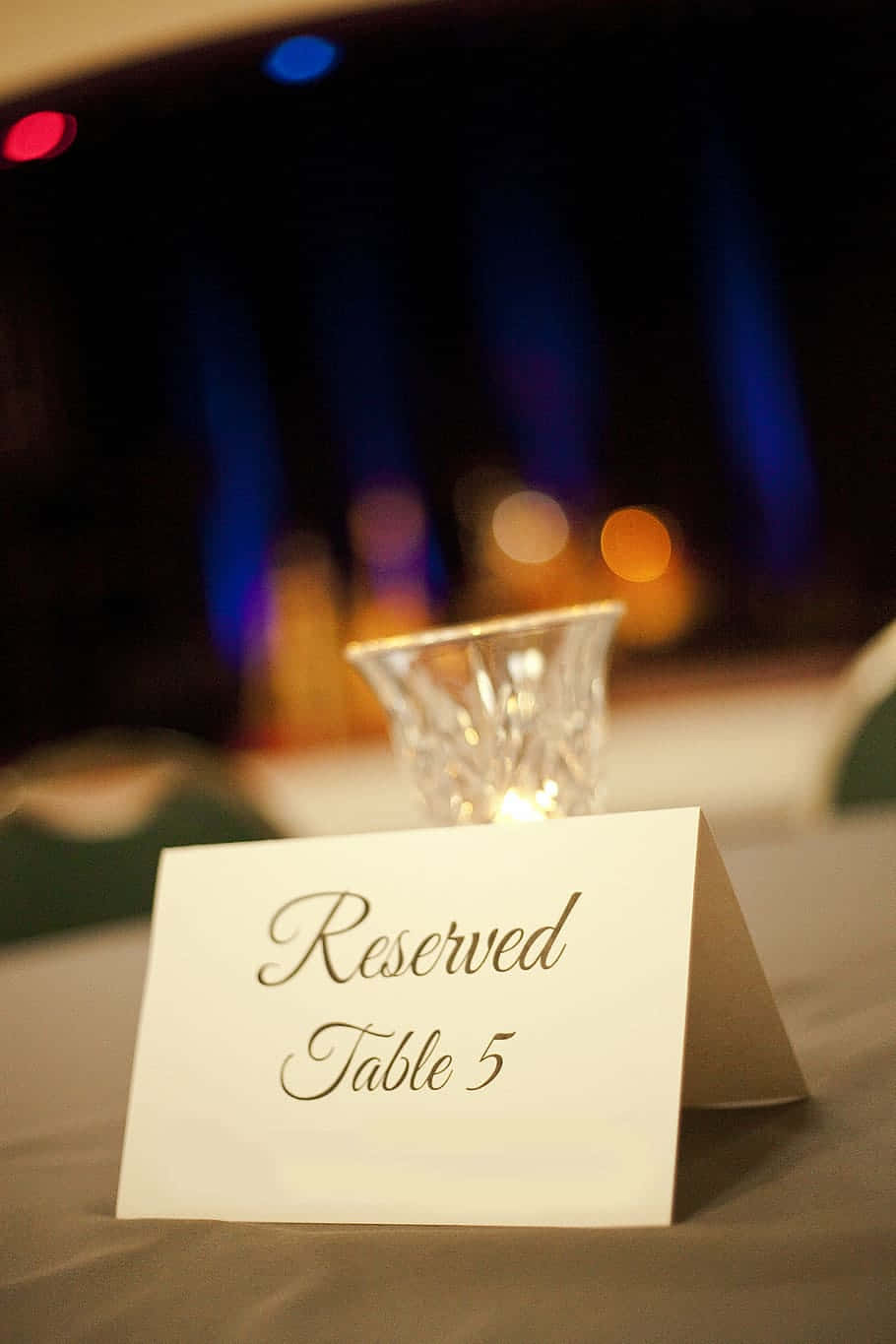 Reserved Table Portrait Background