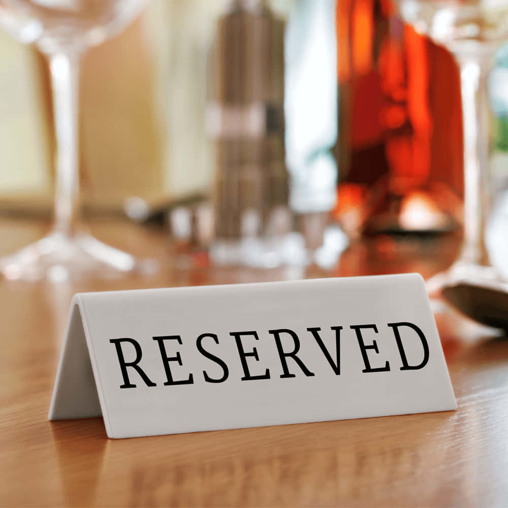 Reserved Table Sign Background
