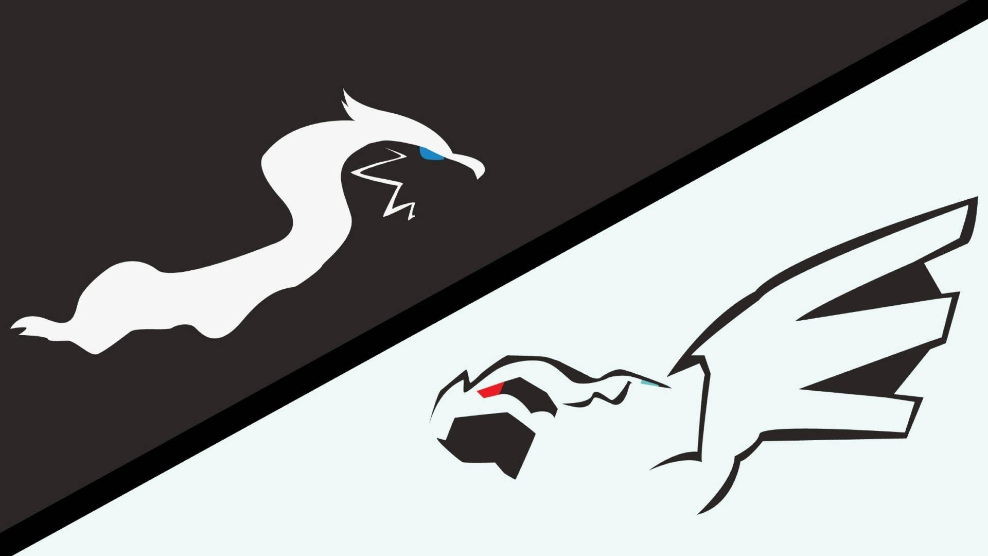 Reshiram And Zekrom Split Screen Background