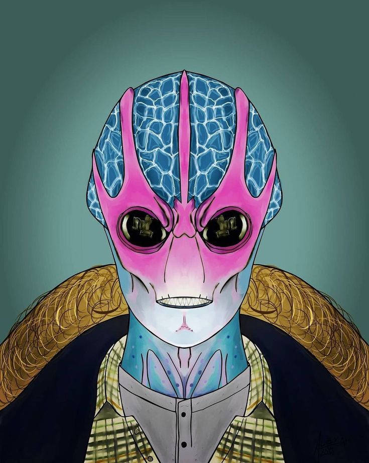 Resident Alien Digital Drawing Background