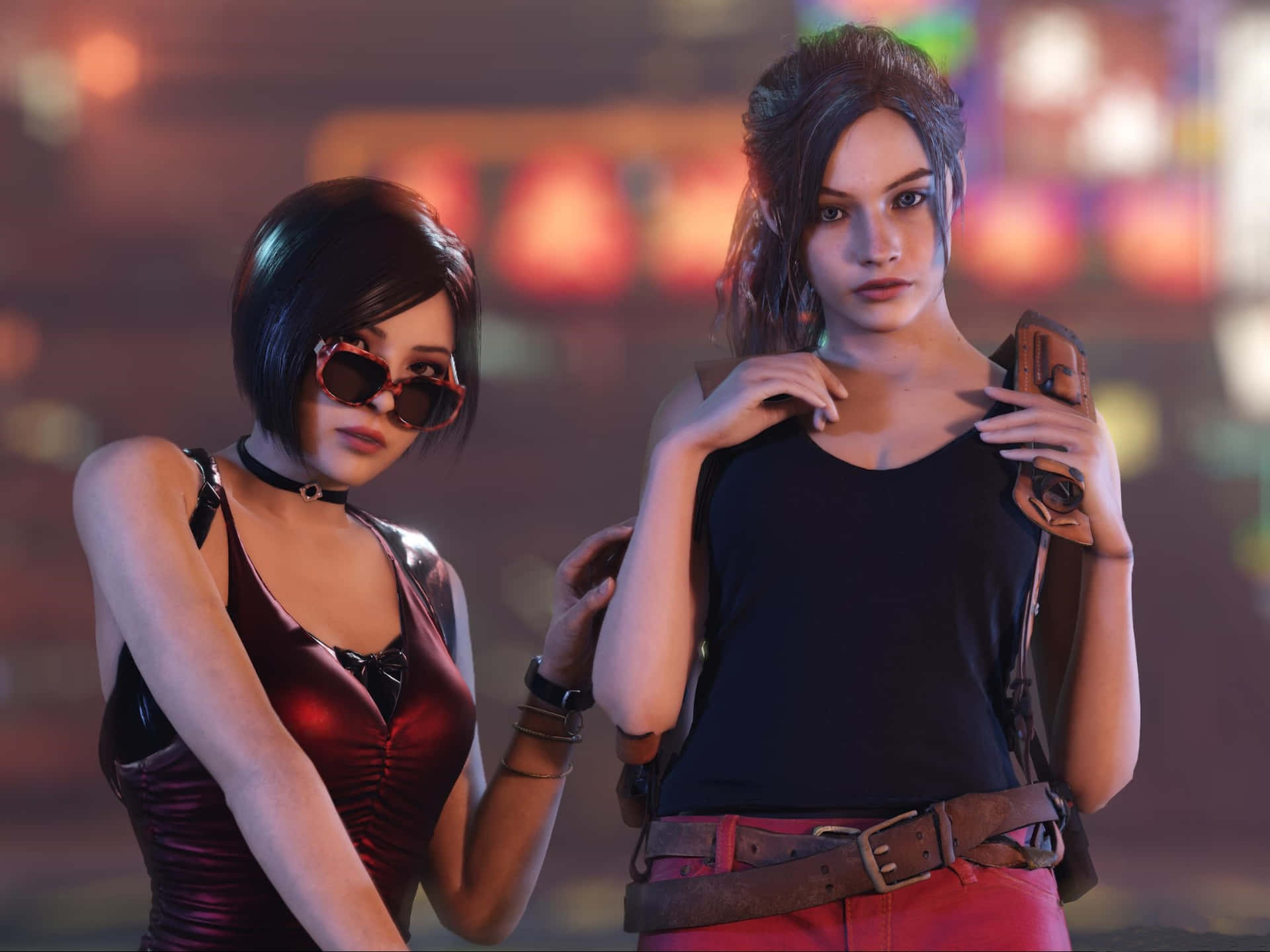 Resident Evil 2 Claire Redfield And Ada Wong Background