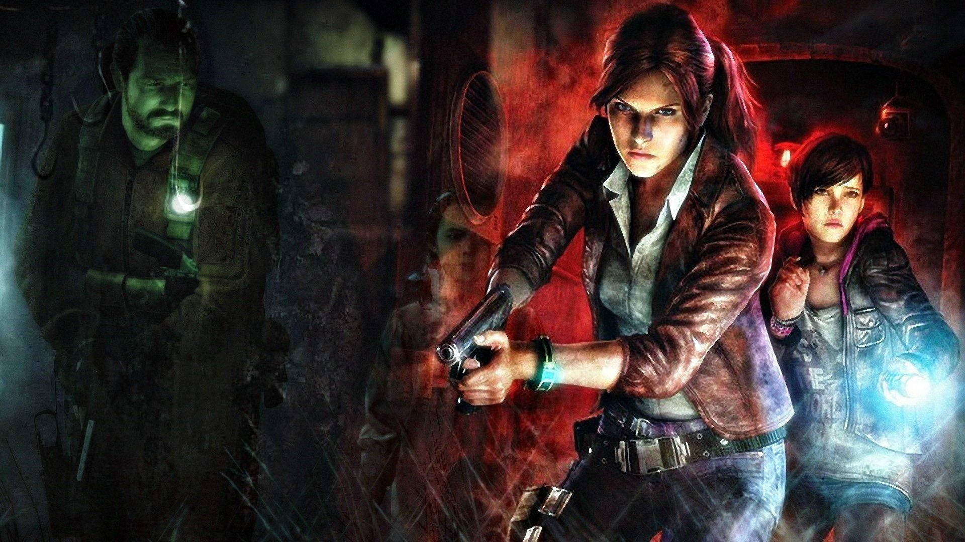 Resident Evil 2 Remake Claire And Moira Background