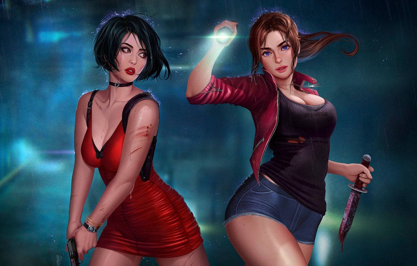 Resident Evil 2 Remake Female Duo Background