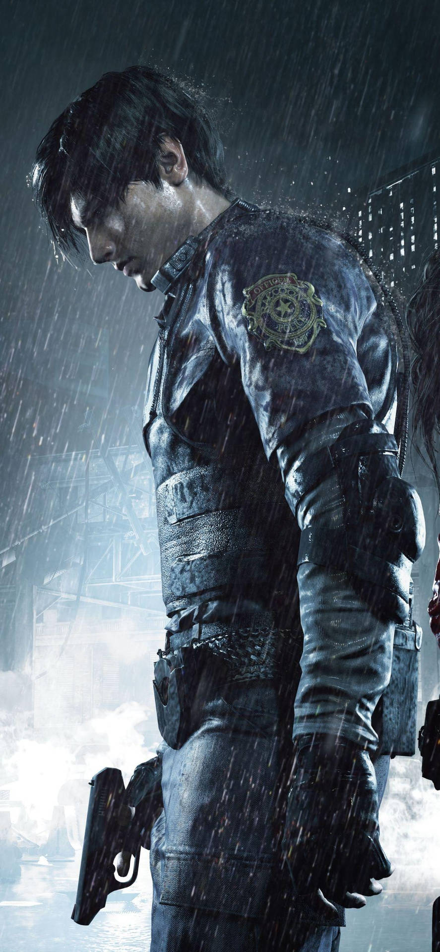 Resident Evil 2 Remake Leon Scott Kennedy Background