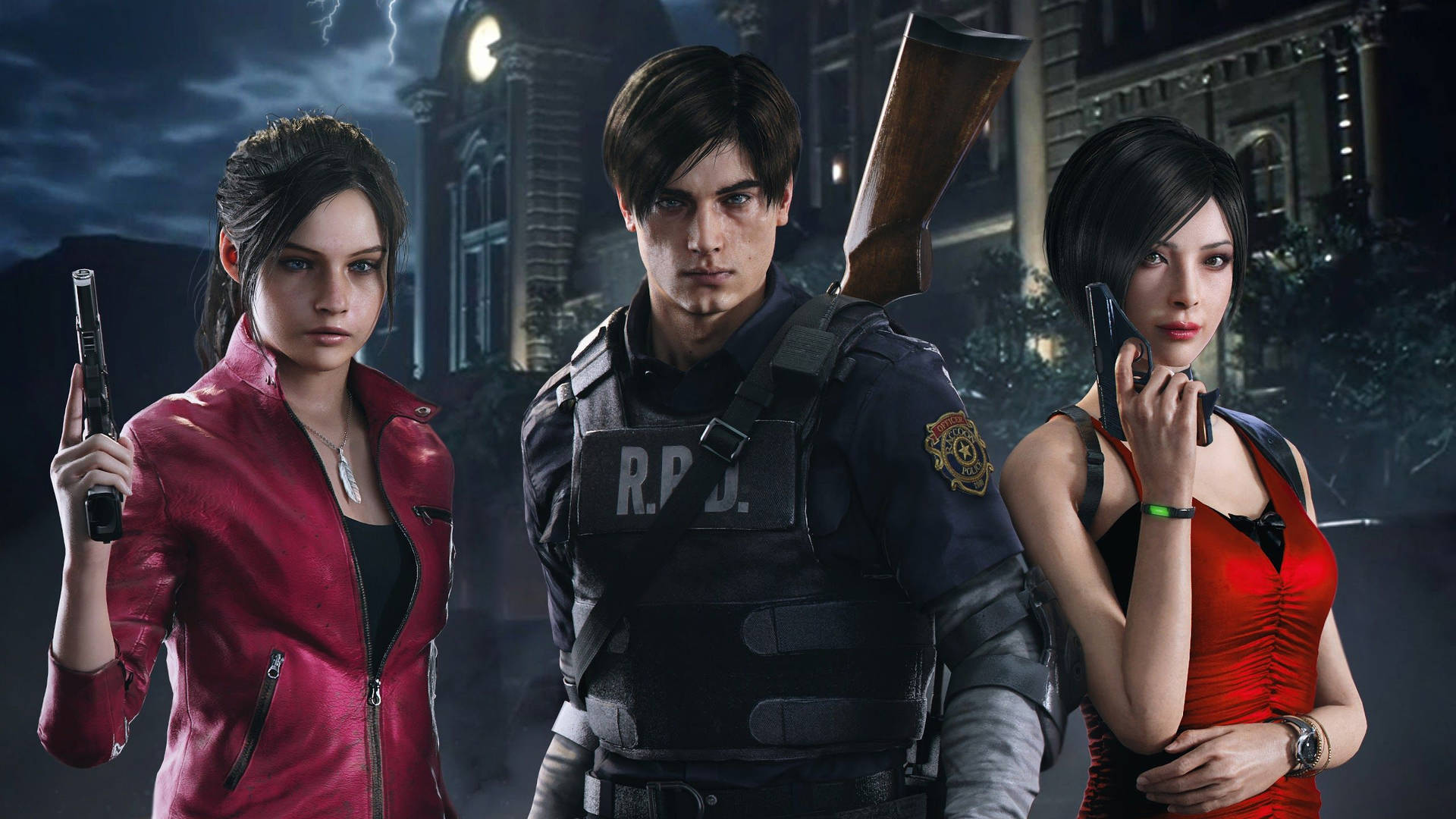 Resident Evil 2 Remake Trio Hd Background