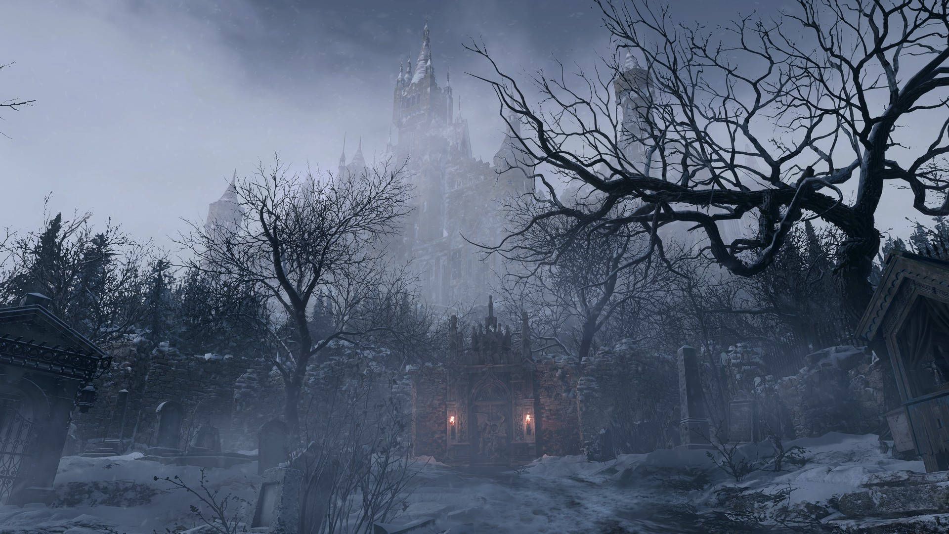 Resident Evil 8 Castle Dimitrescu Entrance Background