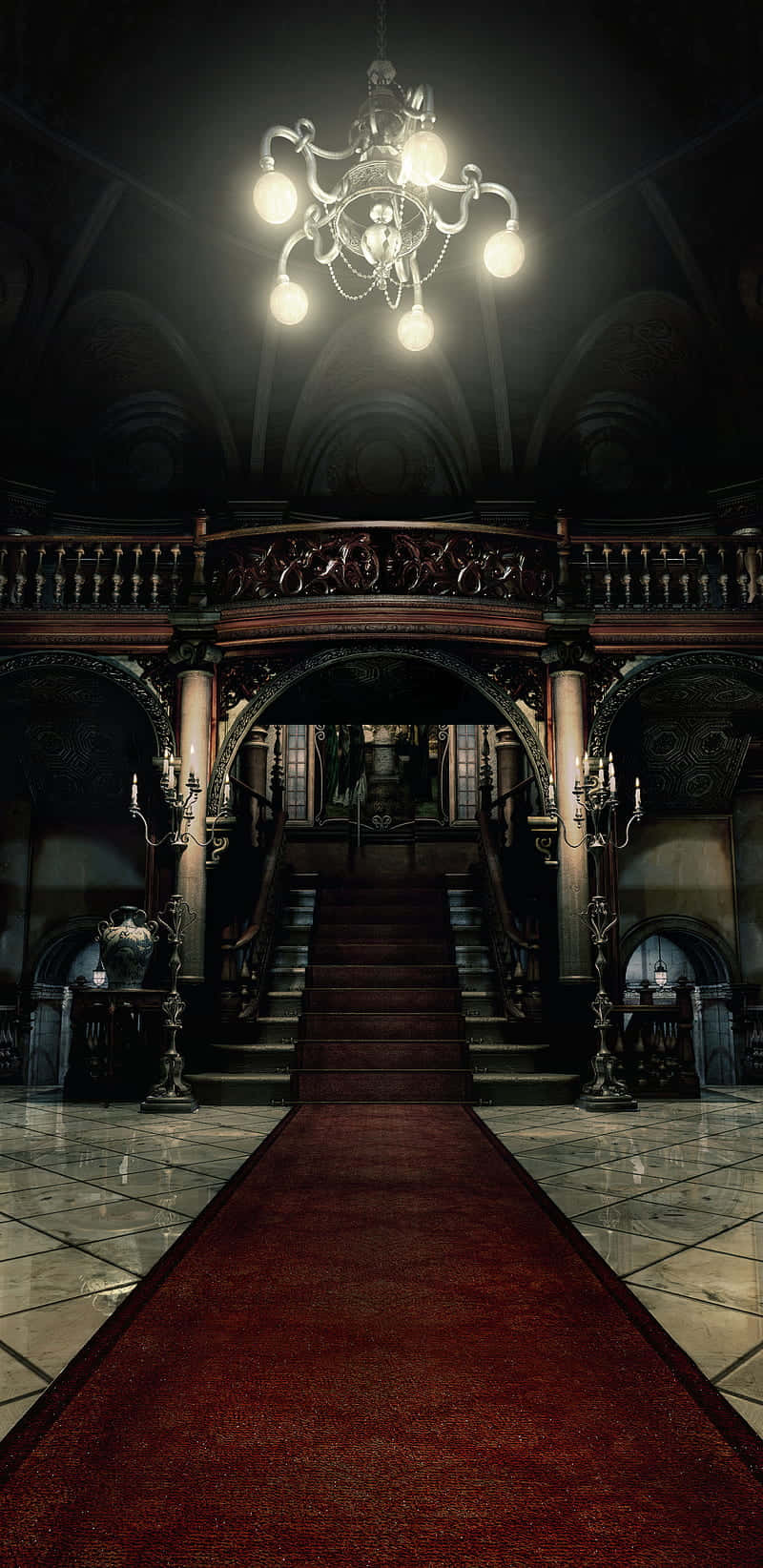 Resident Evil Iphone Elegant House Hallway Background