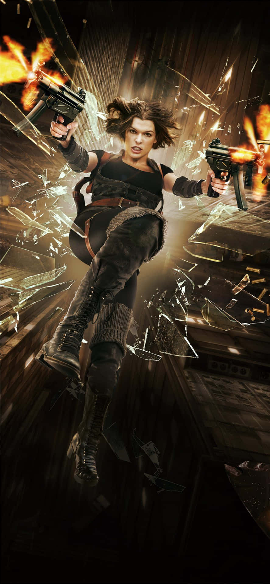 Resident Evil Iphone Girl Gunner Background