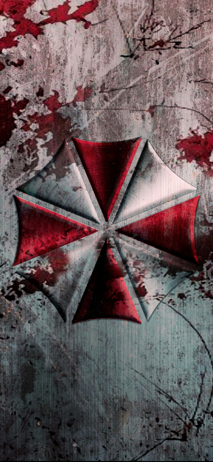 Resident Evil Iphone Silver And Red Logo
