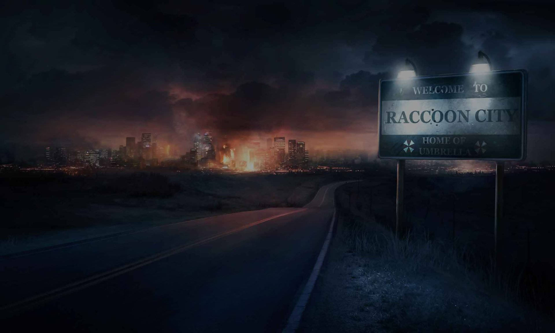 Resident Evil Welcome To Raccoon City Burning Background