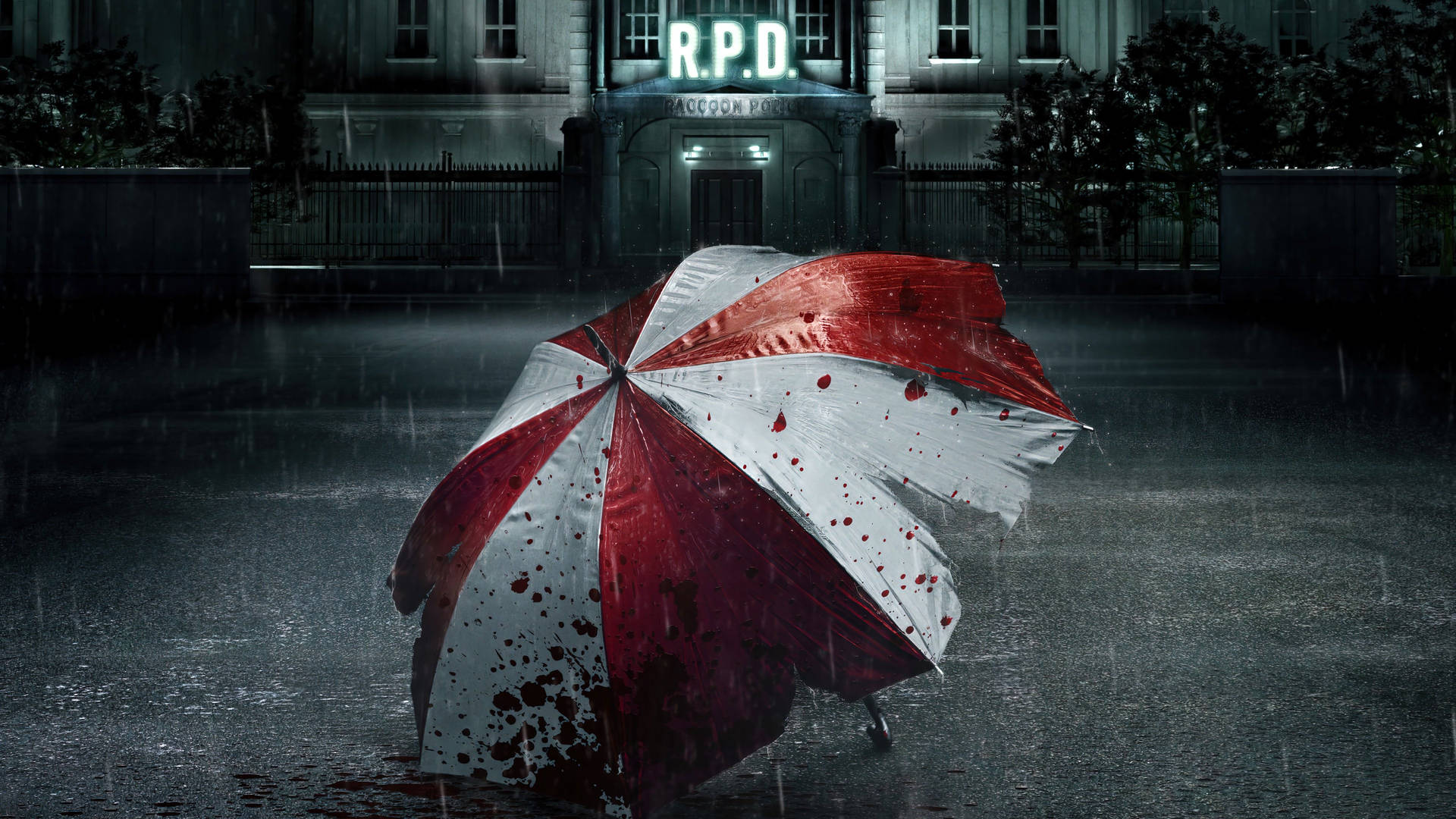Resident Evil Welcome To Raccoon City Iconic Umbrella Background
