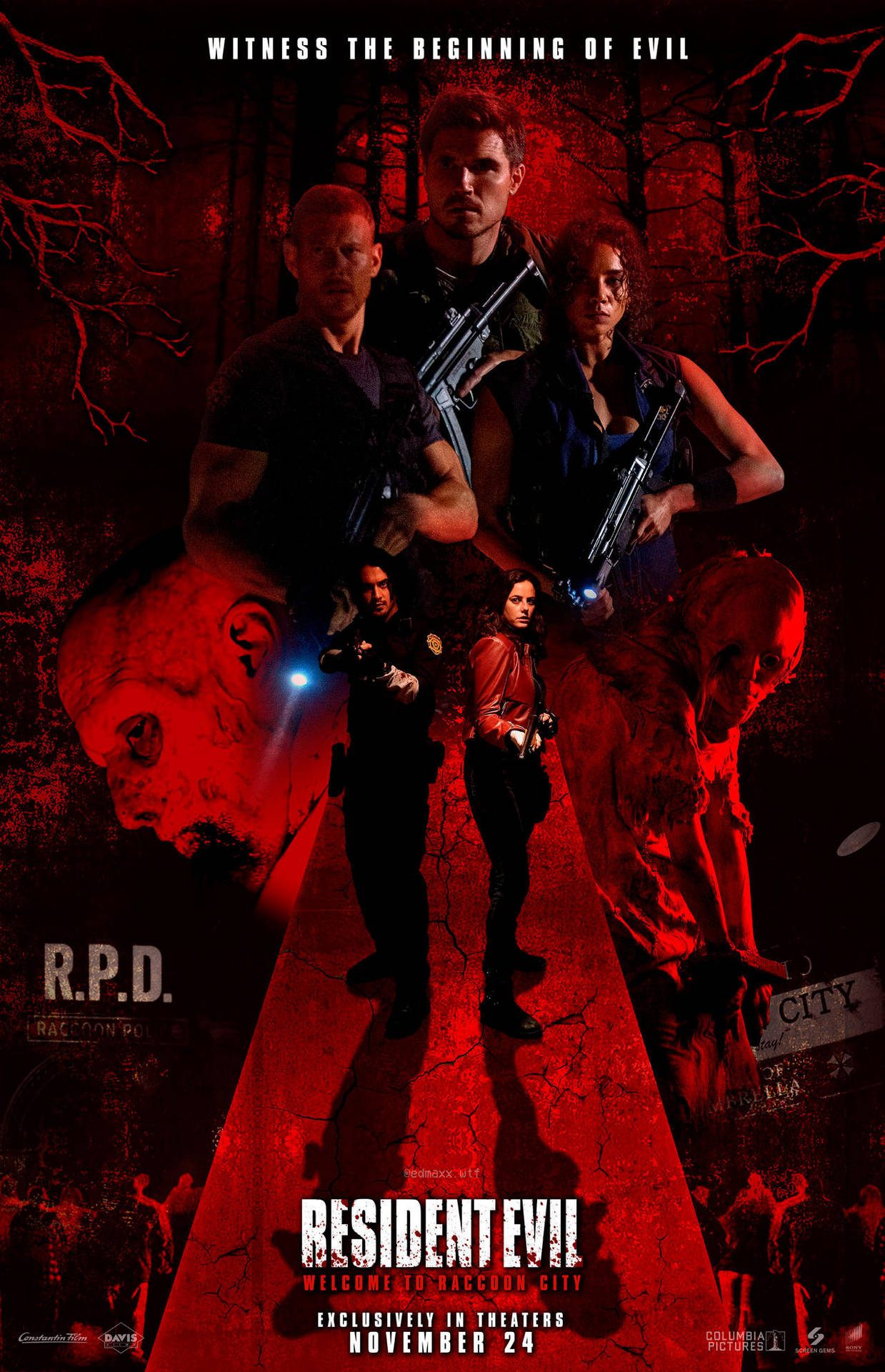 Resident Evil Welcome To Raccoon City Movie Poster Background