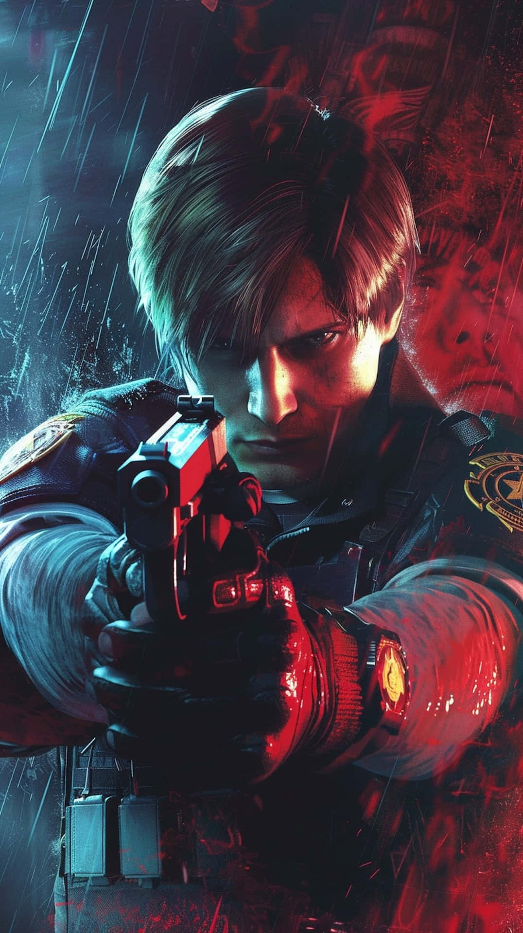 Resident Evil2 Remake Leon Aiming Background