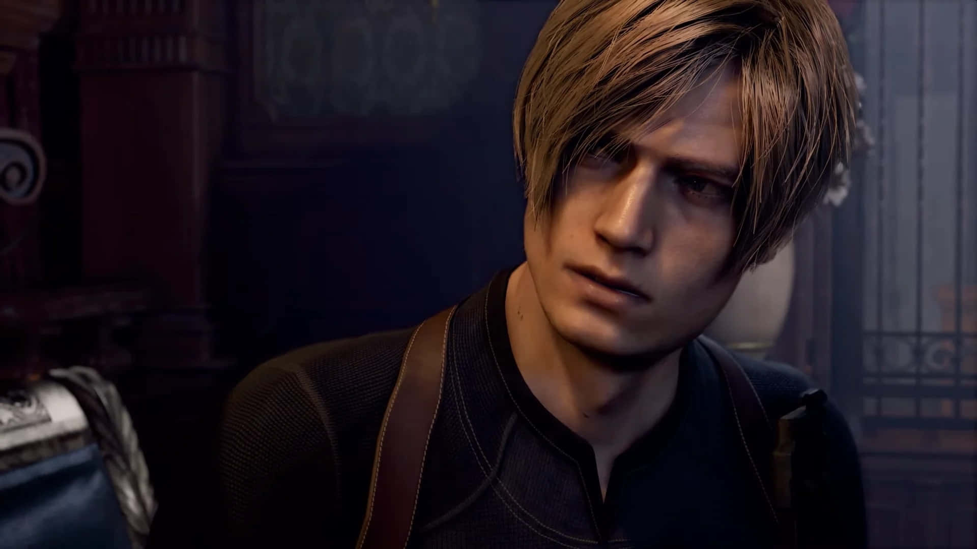 Resident Evil2 Remake Leon Close Up Background
