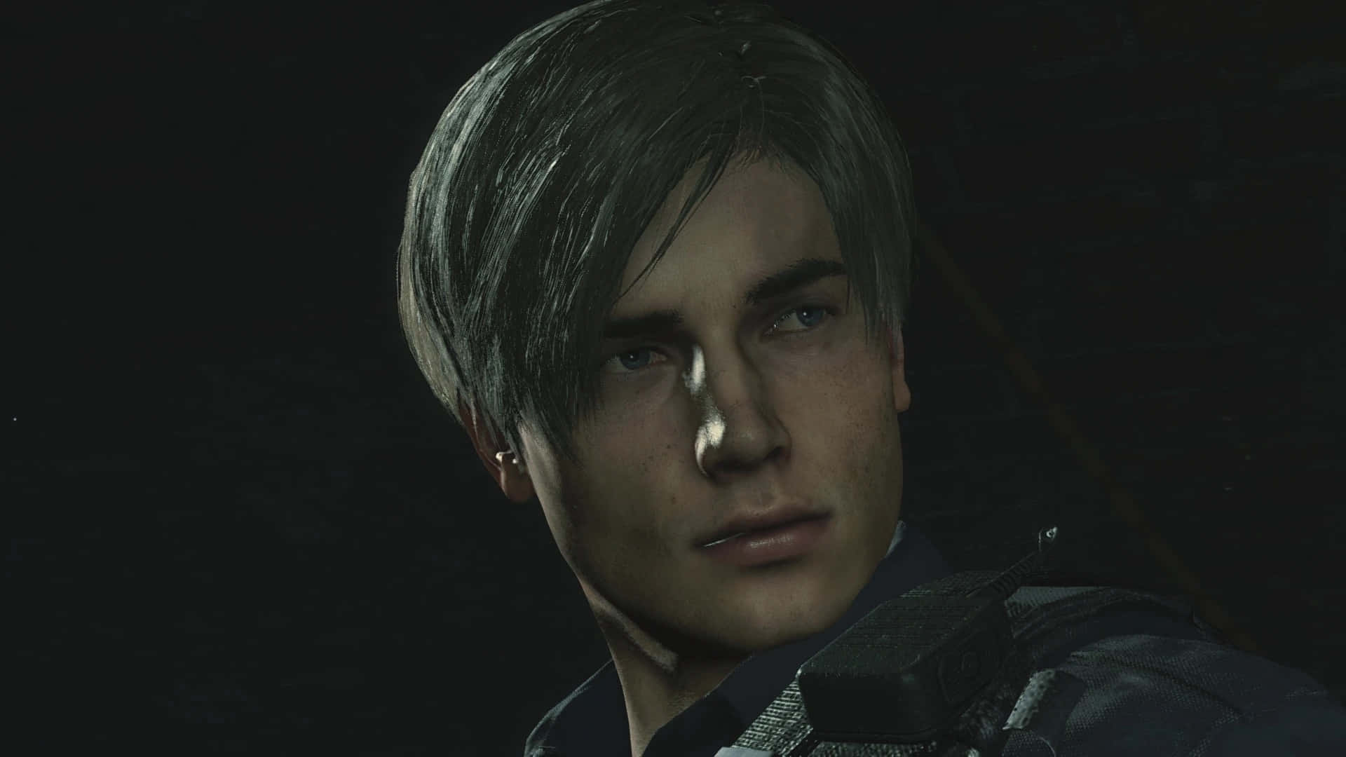 Resident Evil2 Remake Leon Close Up Background