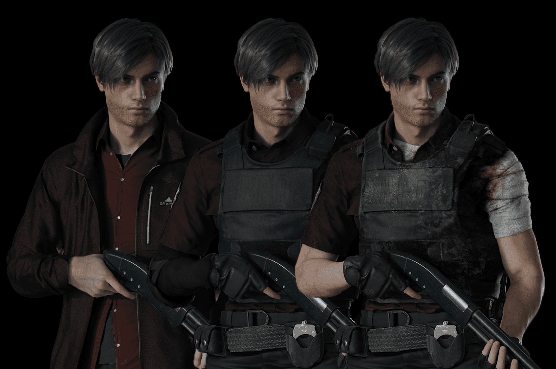 Resident Evil2 Remake Leon Costume Variations Background