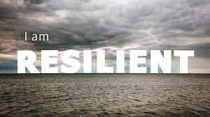 Resilient In White Text Background