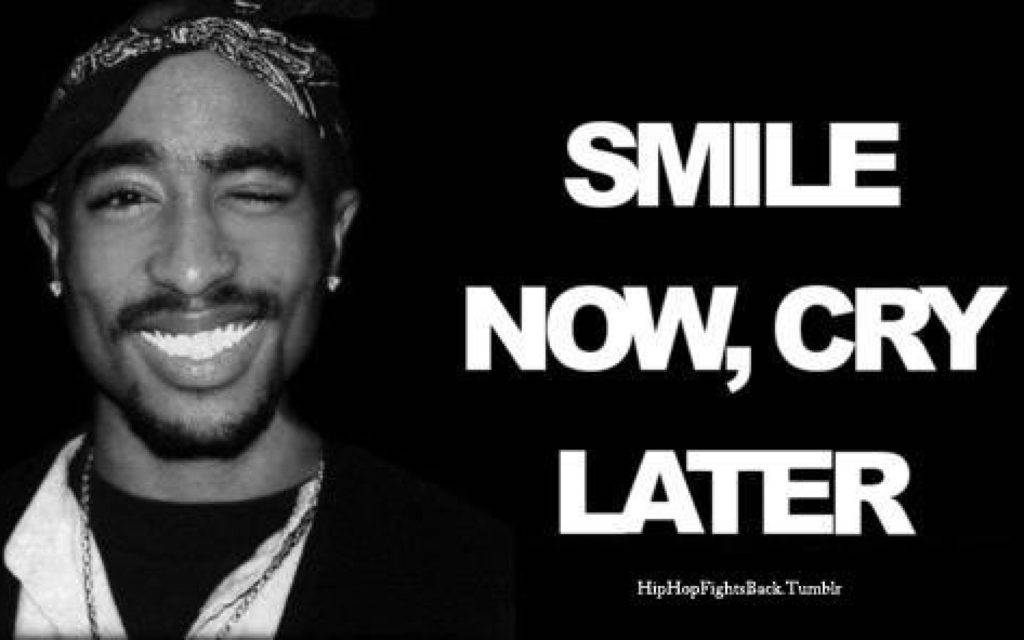 Resilient Rapper - 2pac's Inspirational Smile Background