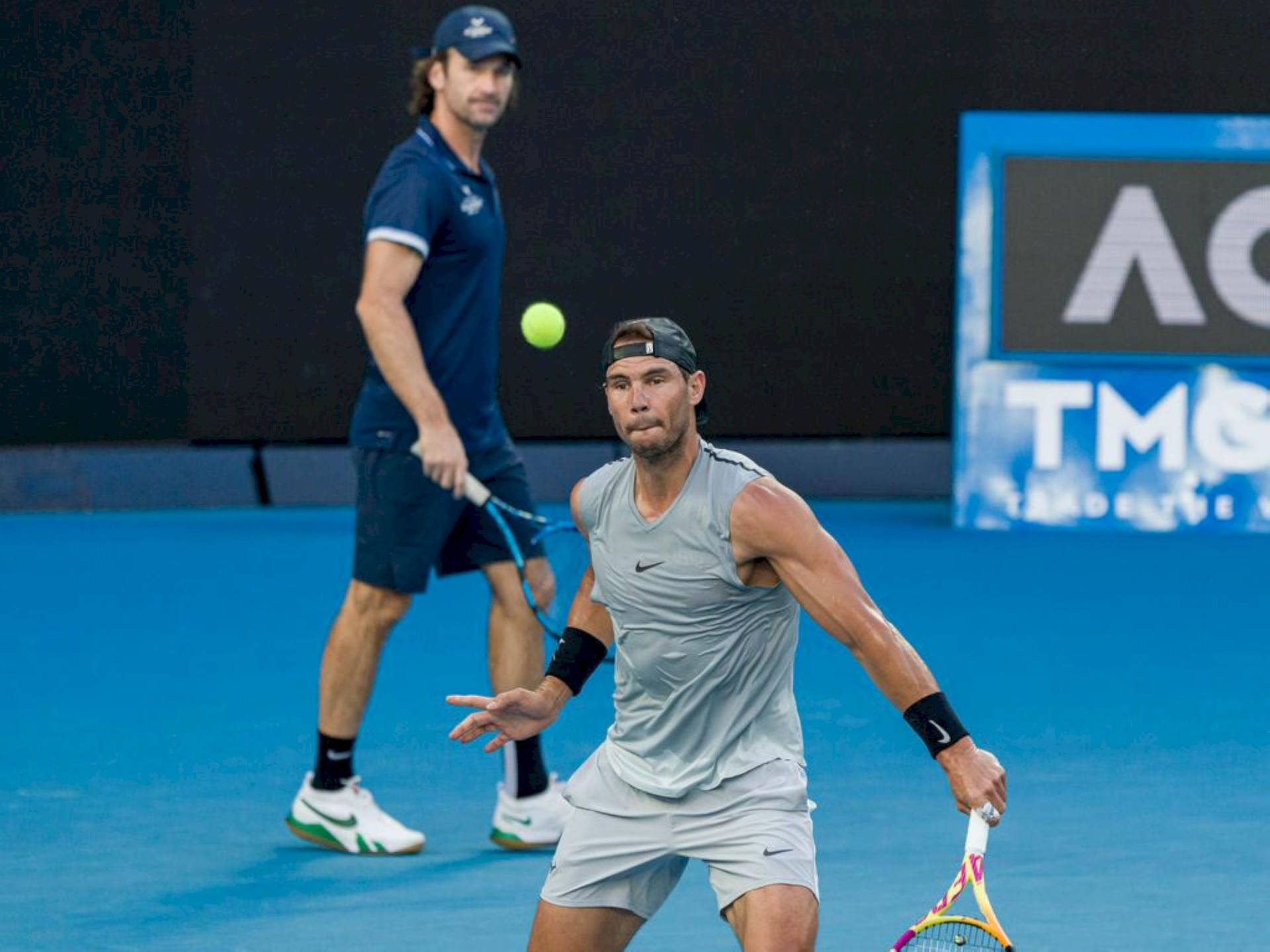 Respected Tennis Coach Carlos Moya Analyzing Nadal's Performance Background