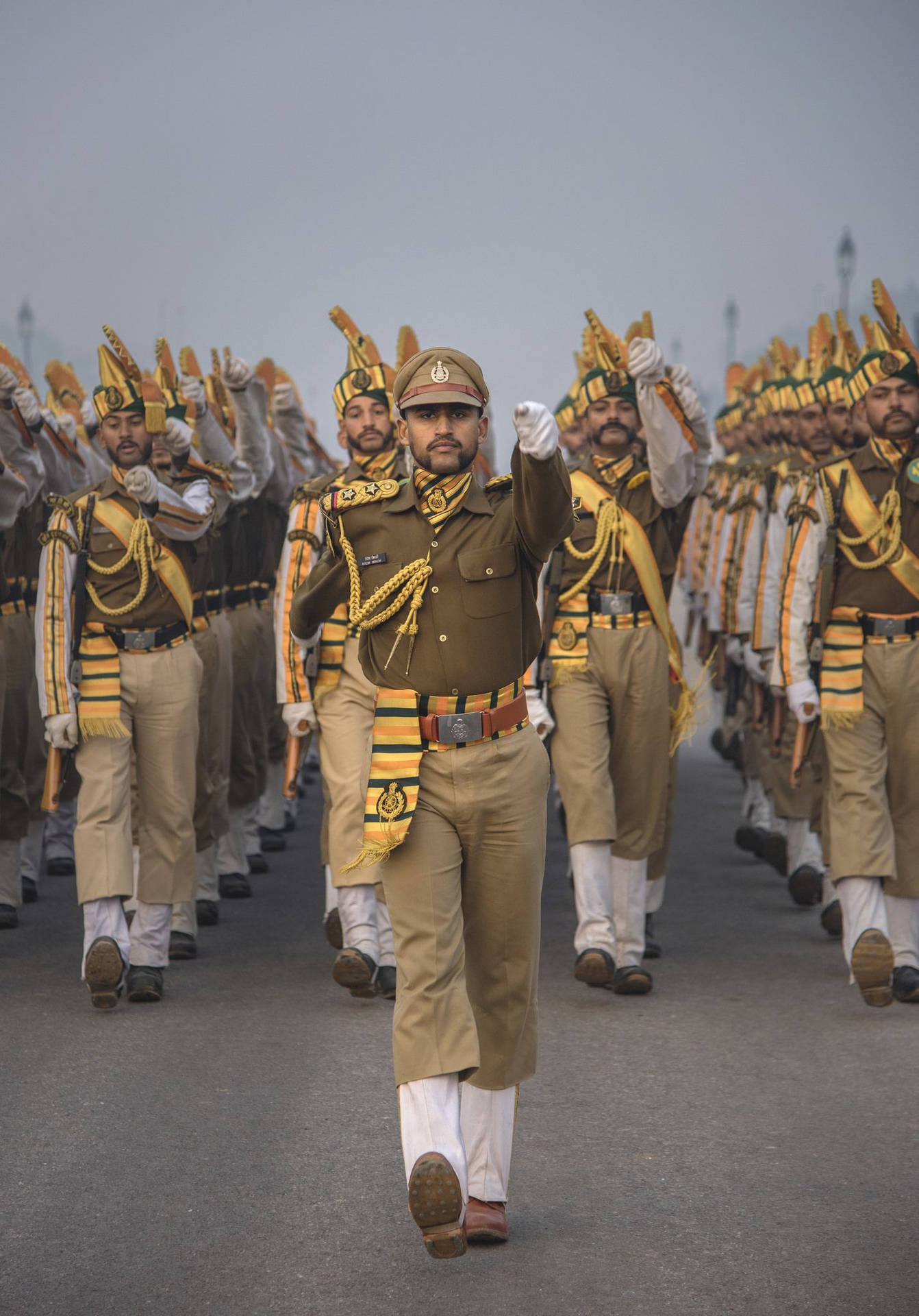 Resplendent Indian Police Uniforms Background