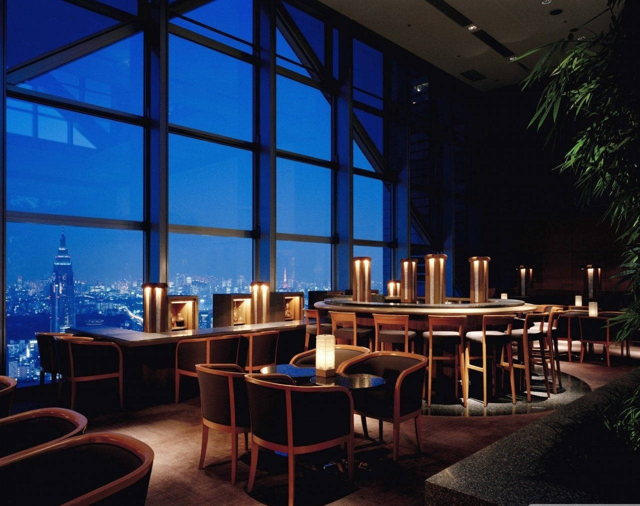 Restaurant In Park Hyatt Tokyo Japan Background