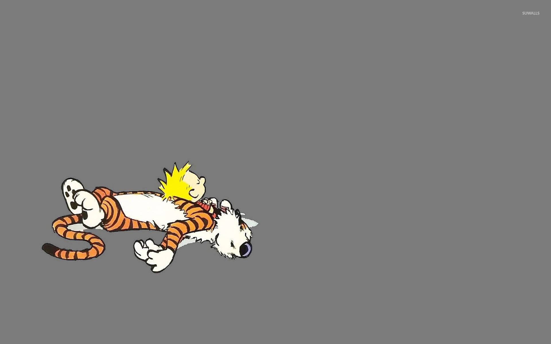 Resting Calvin And Hobbes Background