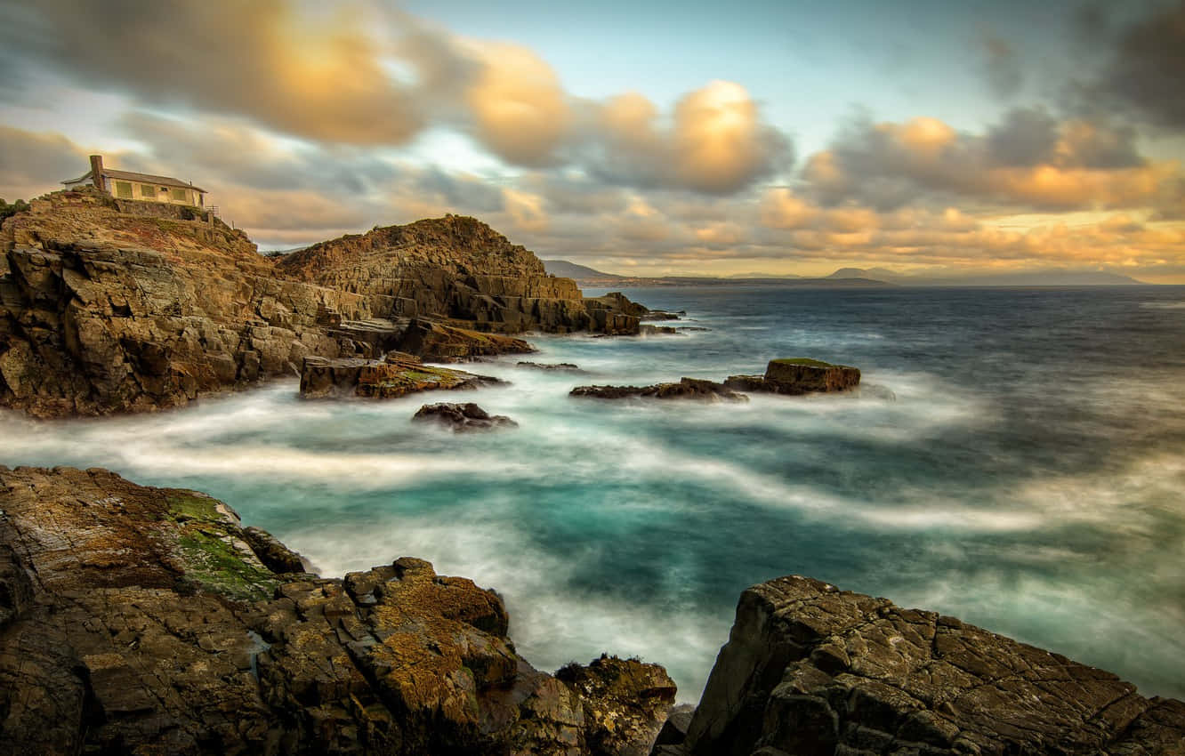 Restless Ocean Waves Background