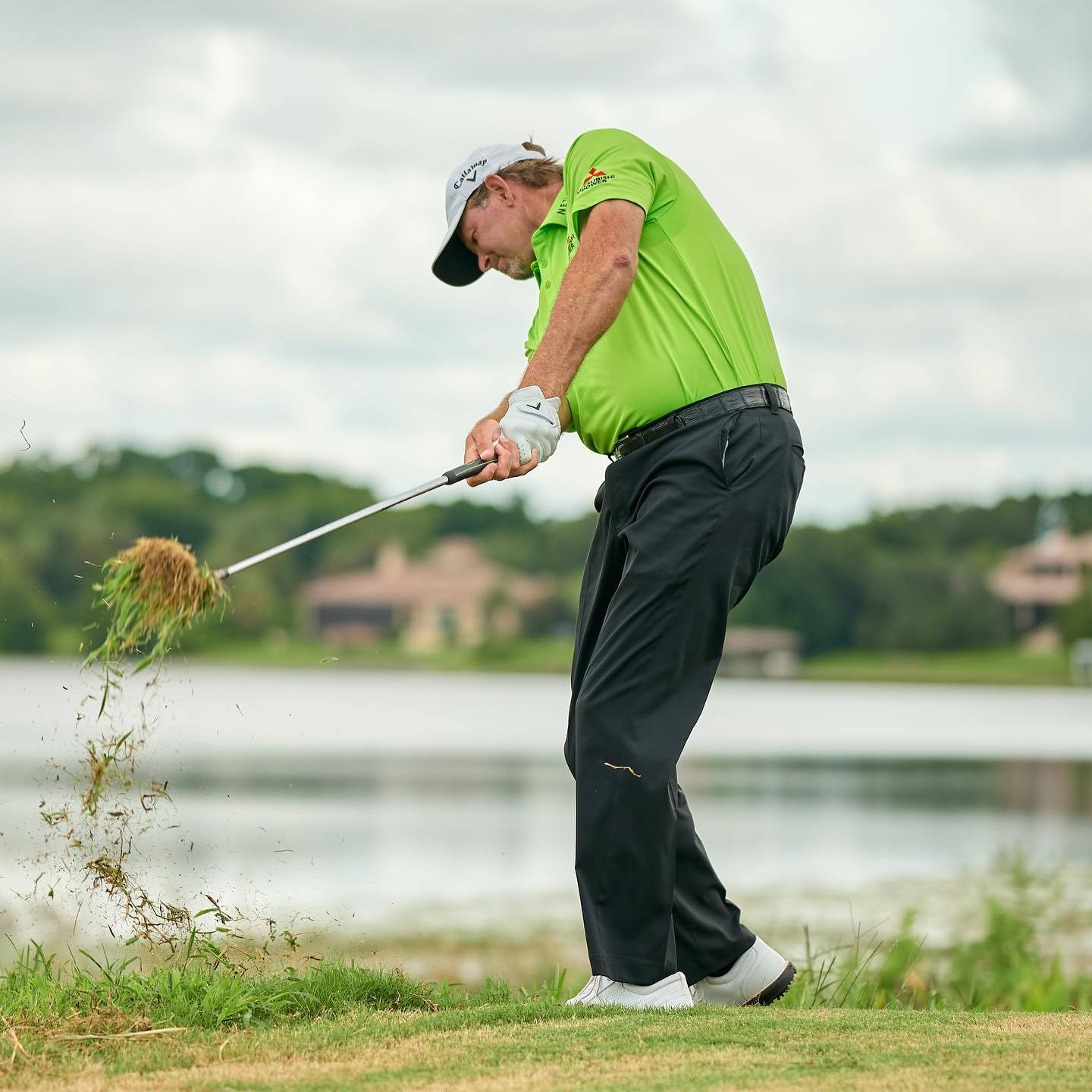 Retief Goosen Hitting A Divot