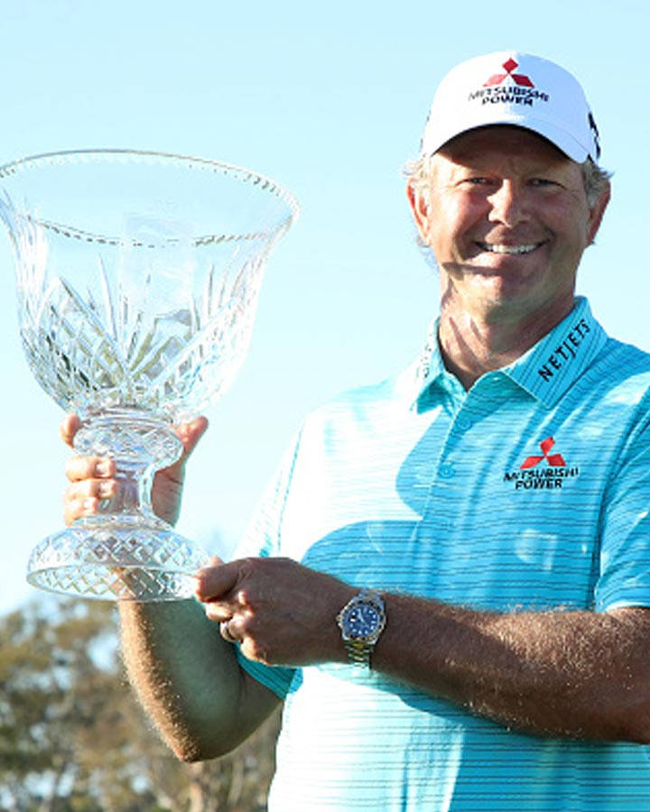 Retief Goosen Showing His Trophy