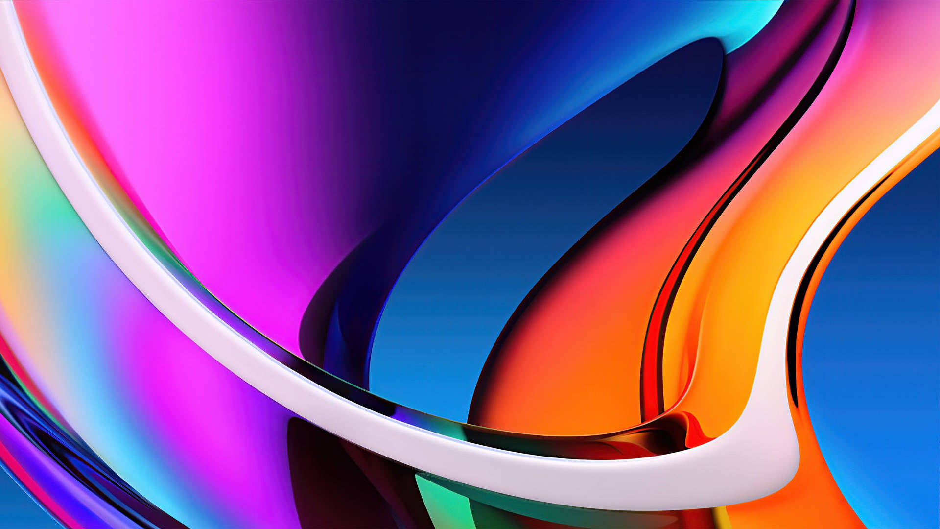 Retina Imac Colorful Curves Background