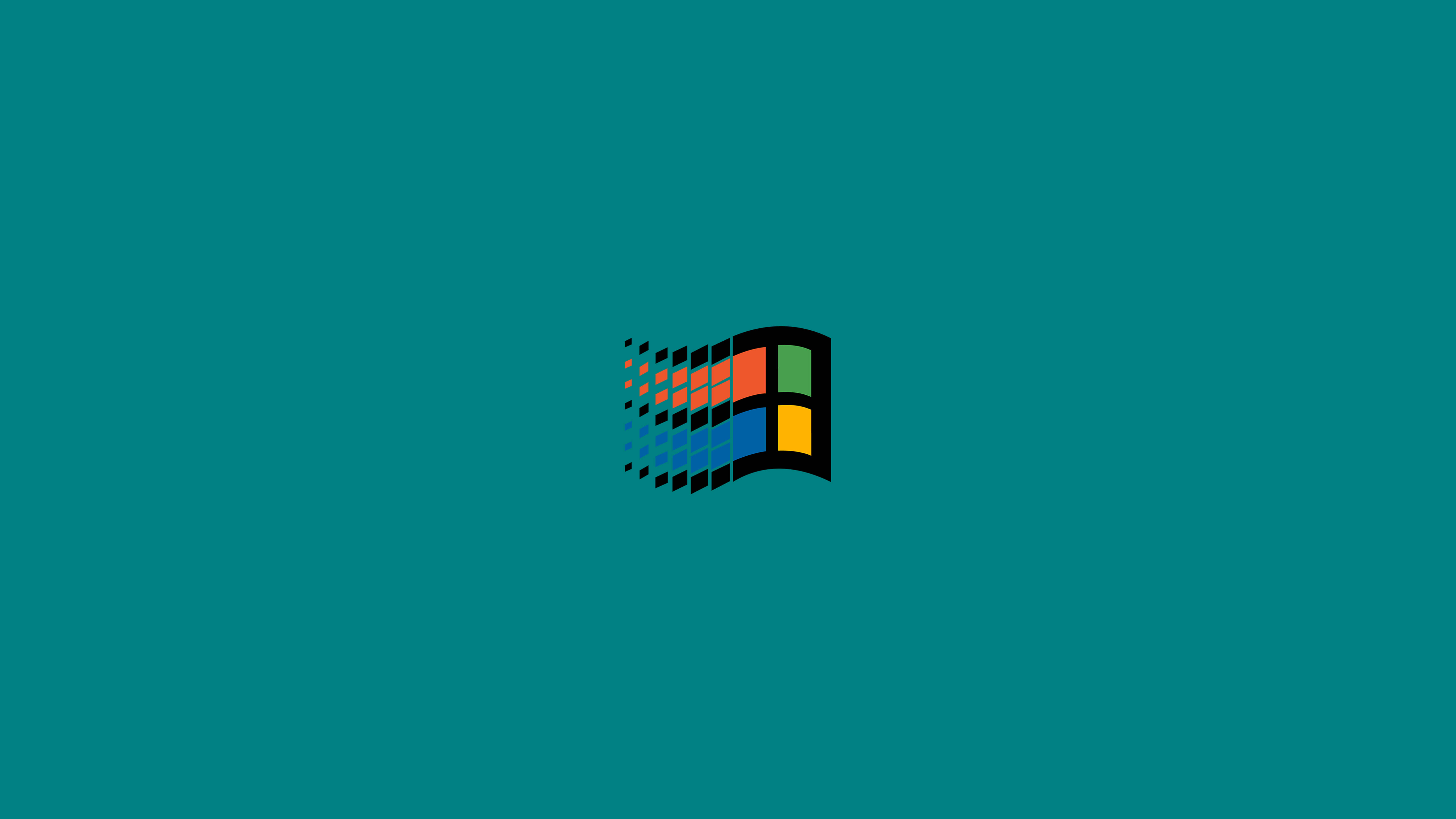 Retro 4k Microsoft Windows Pixel Logo Background