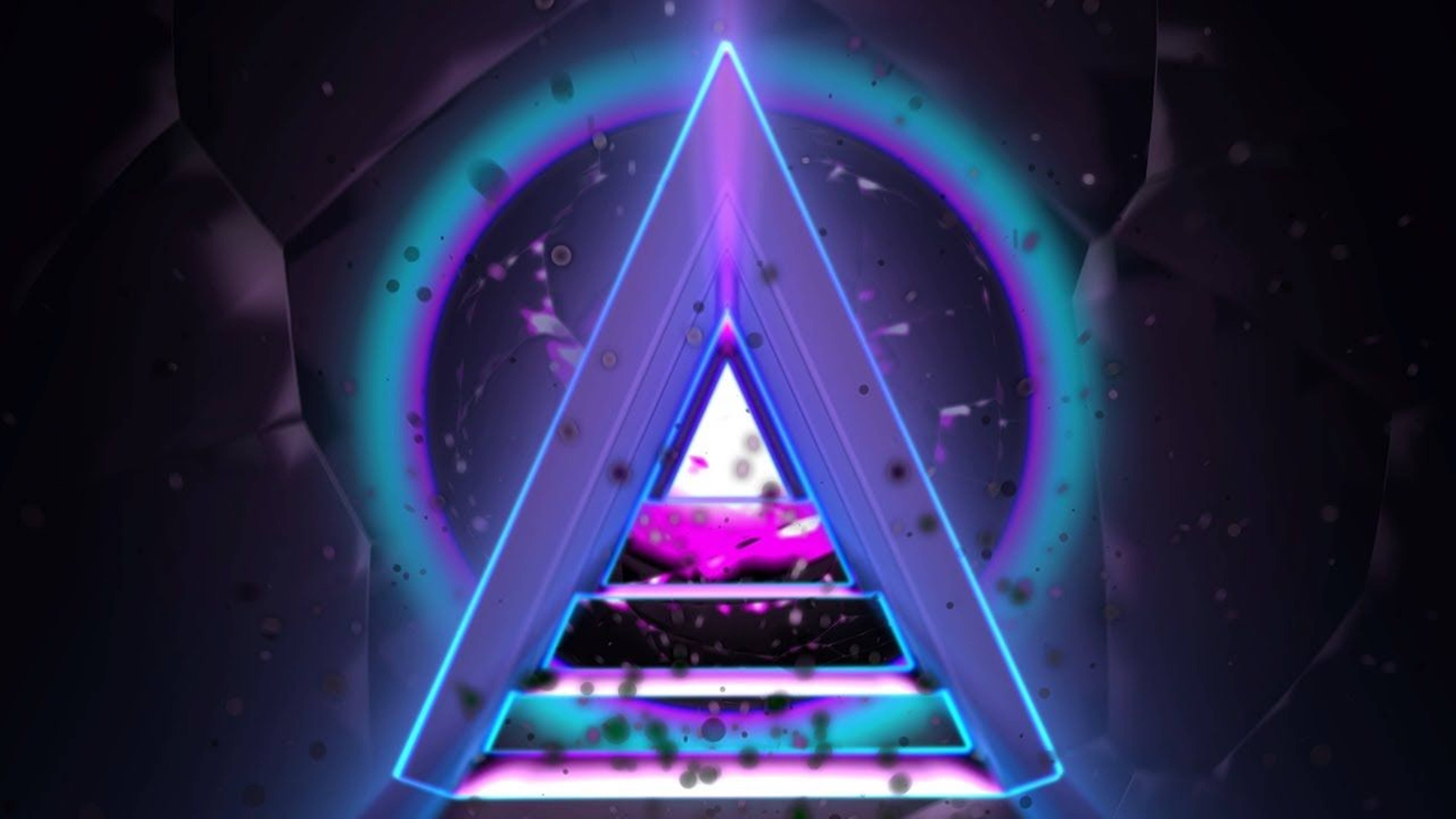 Retro 4k Triangle Synthwave Abstract